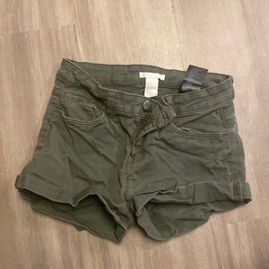 H&M Green Jean Shorts